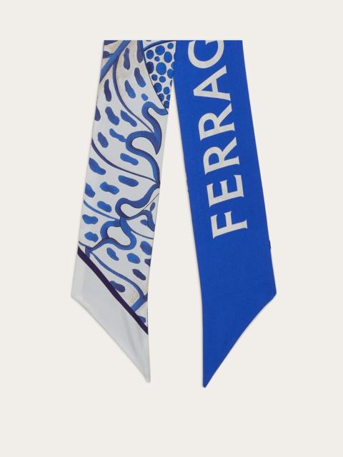 FERRAGAMO FOLIAGE PRINT TWILLY BAND