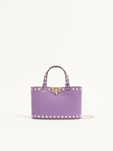 Valentino ROCKSTUD MINI SHOPPING BAG IN GRAINY CALFSKIN