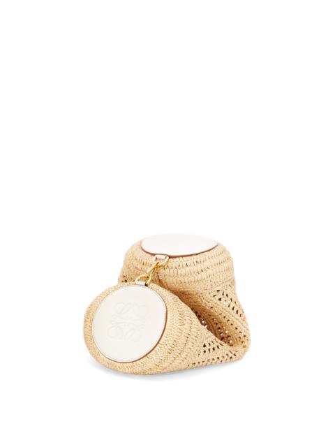 Loewe Bracelet pouch in raffia and calfskin