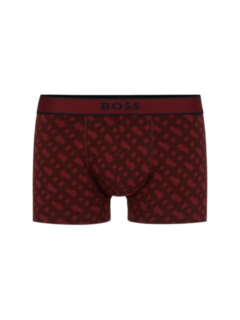 BOSS SEASONAL-PRINT TRUNKS IN COTTON WITH STRETCH