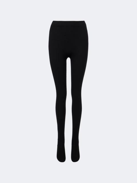 NOUR HAMMOUR Whit cashmere and wool tights