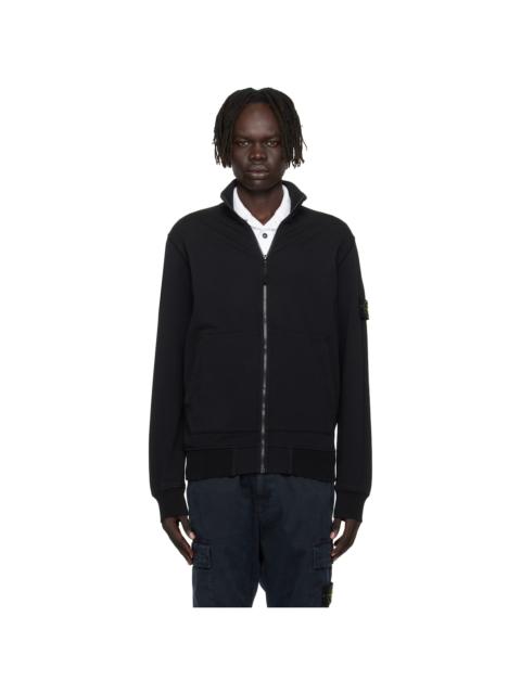 Stone Island Black 6100063 Organic Cotton Fleece Jacket