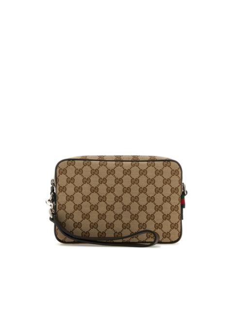 GUCCI GUCCI GG Brown Fabric Clutch Bag New & Authentic
