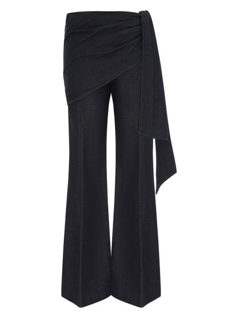 Zimmermann VALIANT DRAPED DENIM FLARE