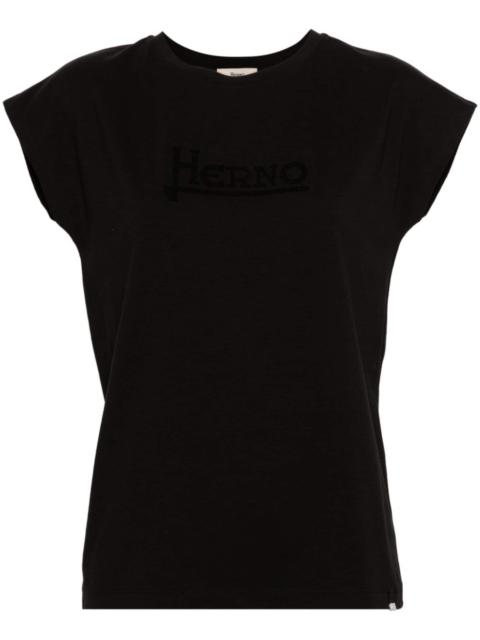 Herno logo-embellished 모자 소매 티셔츠