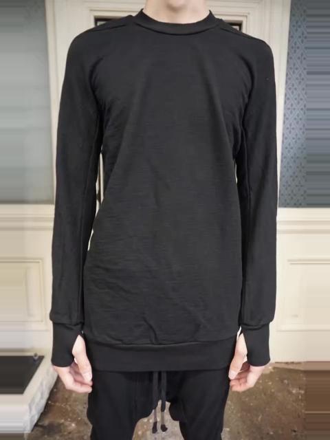 Boris Bidjan Saberi Boris Bidjan Saberi SS17 Black Pullover 1 Object Dye Cotton Sweater