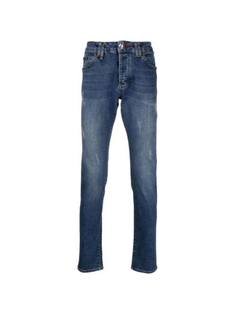 PHILIPP PLEIN mid-rise super-straight jeans