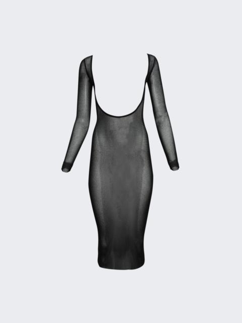 Jean Paul Gaultier X Shayne Oliver  Mesh Low Cut And Backless Dress Black