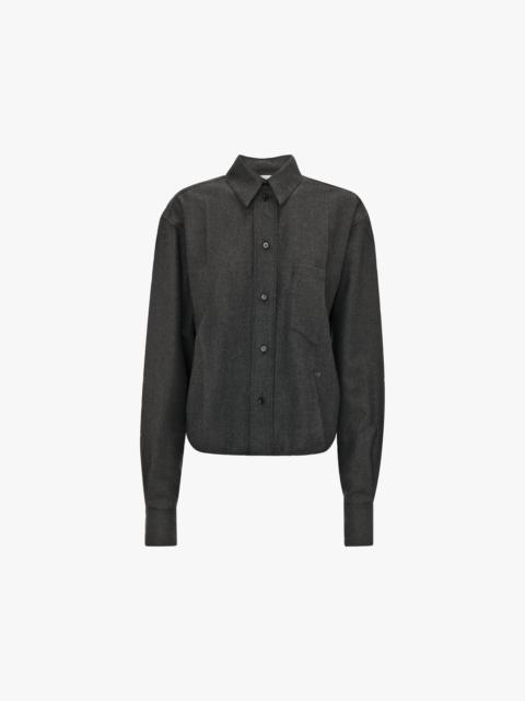 Victoria Beckham Ellys Shirt In Dark Grey Melange