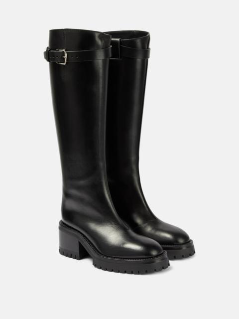 Tanse leather knee-high riding boots