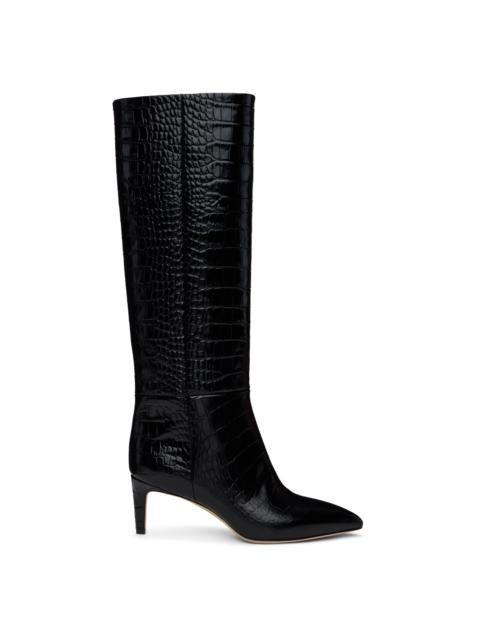 PARIS TEXAS croc-embossed 가죽 부츠