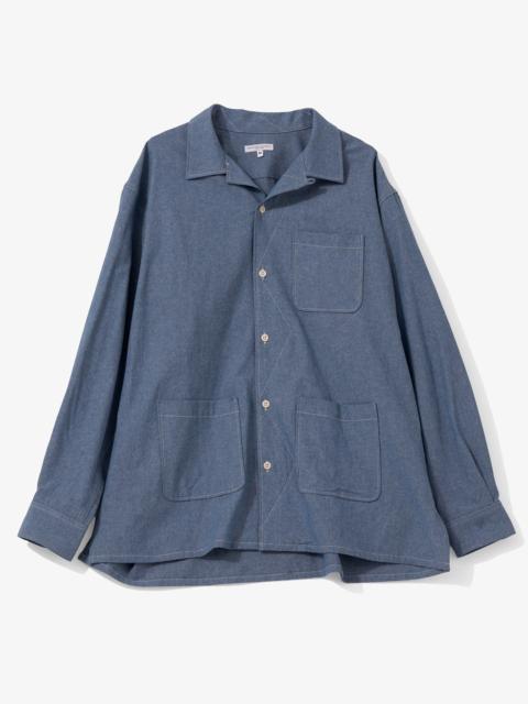 Engineered Garments Classic Over Shirt for Nepenthes NY and Blue in Green - Indigo Chambray