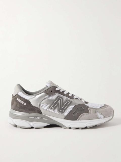 New Balance + Beams + Paperboy MIUK 920 Leather, Mesh and Suede Sneakers