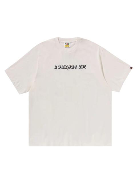 BAPE Gothic Logo Relaxed Fit Tee 'Ivory'