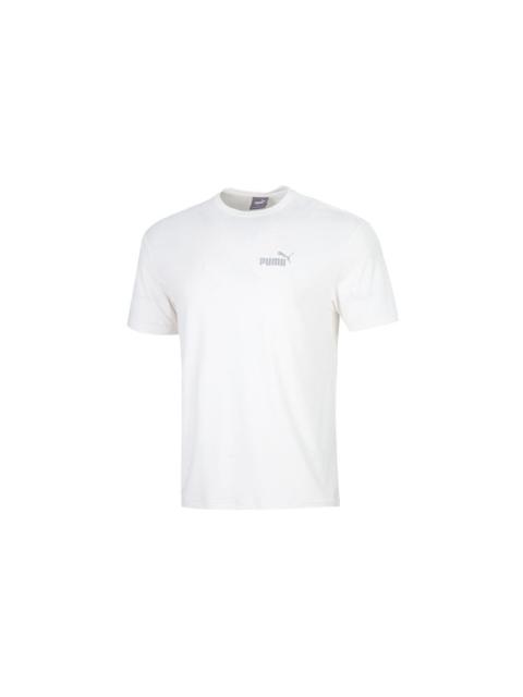 PUMA PUMA Logo Casual T-Shirt 'White' 671936-65