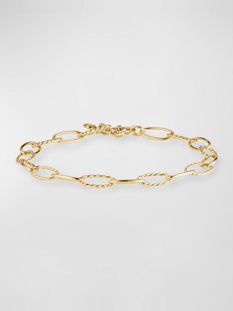DAVID YURMAN Zig Zag Stax Elongated Oval Link Chain Bracelet in 18k Gold
