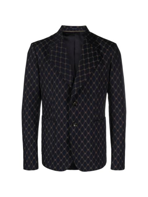 Interlocking G-jacquard wool blazer