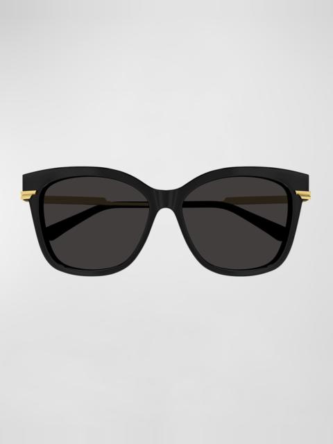 Engraved Logo Acetate & Metal Cat-Eye Sunglasses