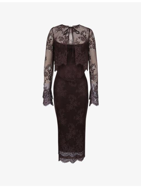 House of CB Larra Corset Lace Midi Dress with Bolero