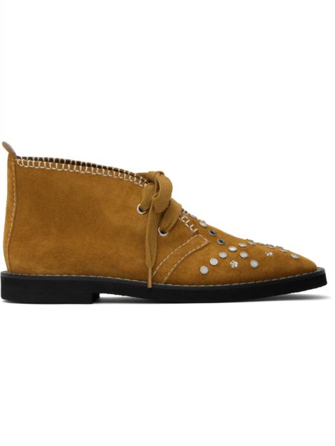 WALES BONNER Tan Desert Lace Studs Boots