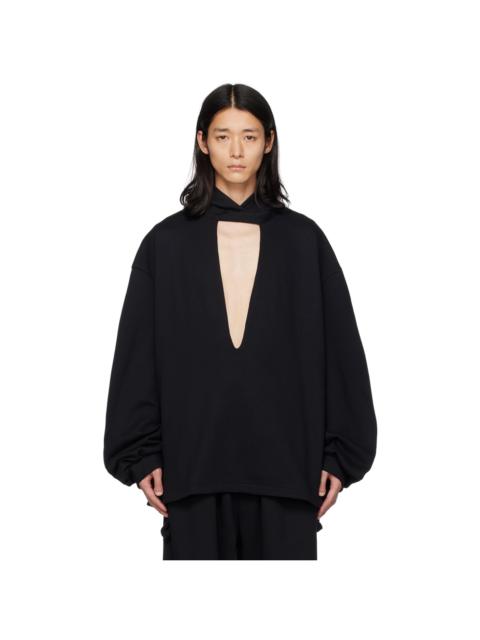 RANDOM IDENTITIES Black Cutout Hoodie