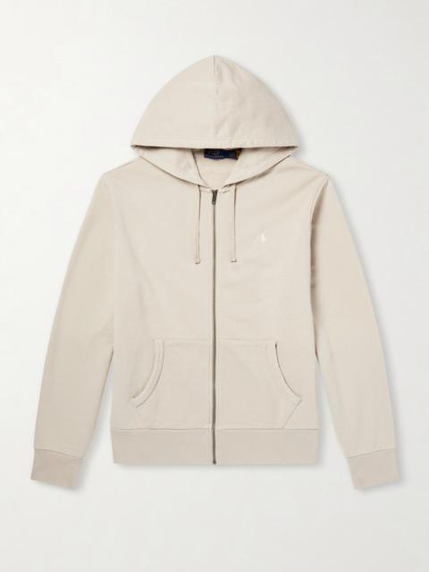 Polo Ralph Lauren Logo-Embroidered Cotton-Jersey Zip-Up Hoodie