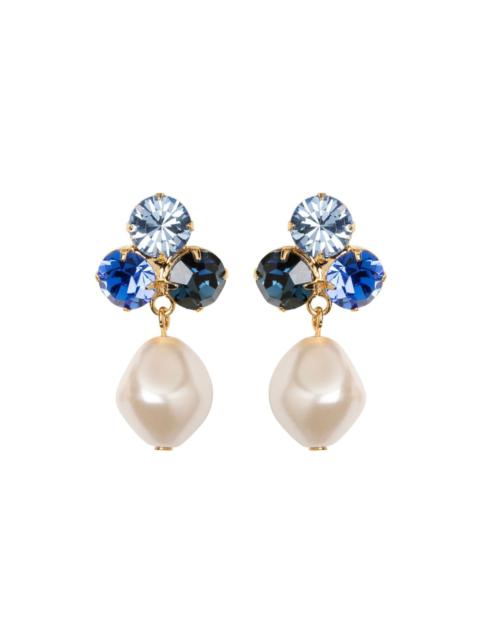 Tatiana crystal pearl drop earrings