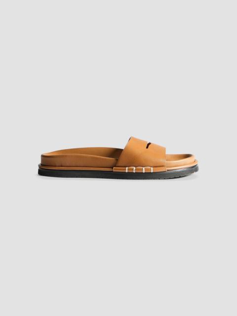 JW Anderson Women's Loafer Fussbett Leather Slides - Tan
