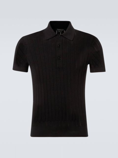 TOM FORD Cotton and silk polo shirt