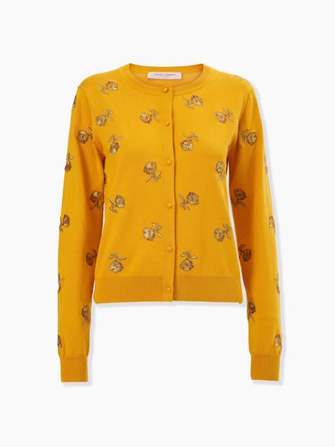 CAROLINA HERRERA Carnation-Embroidered Cardigan