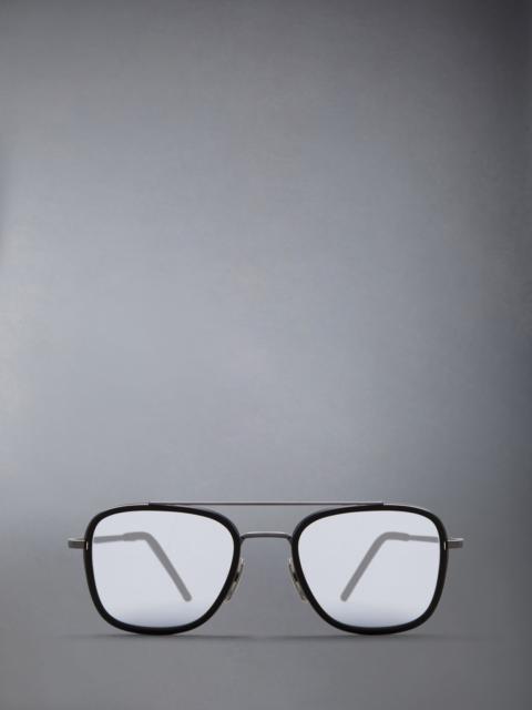 Thom Browne Acetate And Titanium Rectangular Aviator Sunglasses