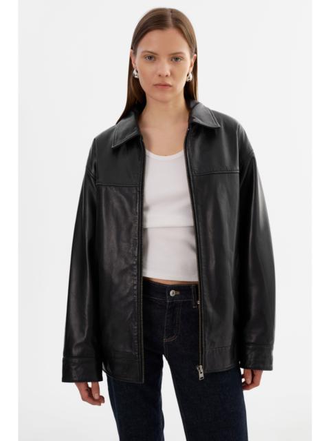 LAMARQUE THEIA | Leather Bomber Jacket