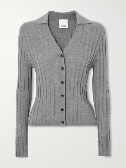 Allude Ribbed Wool Cardigan