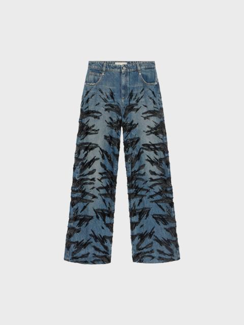 Blumarine WIDE LEG JEANS WITH EMBROIDERY