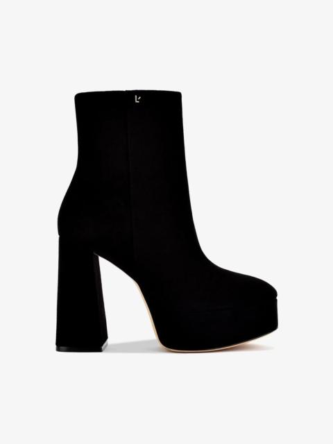 Larroudé Dolly Boot In Black Suede