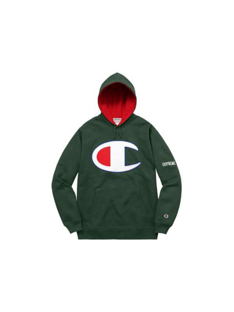 Supreme Supreme Champion Satin Logo Hoodie Dark Green