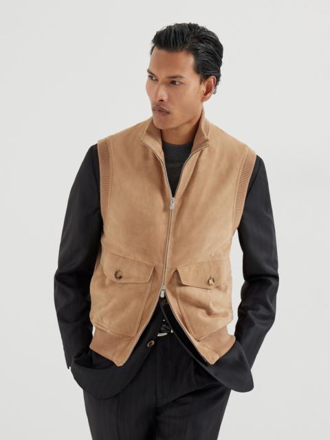 Brunello Cucinelli Suede vest with Thermore® padding