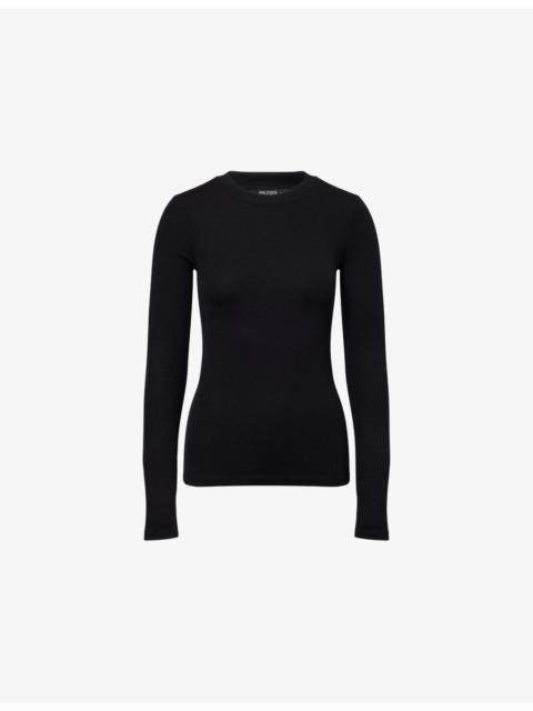 SPLITS59 Louise Ribbed Stretch-Woven Top