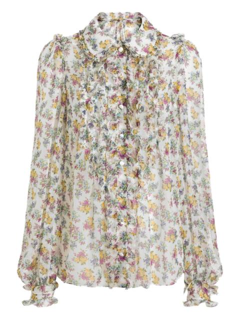 Dolce & Gabbana ruffled floral blouse
