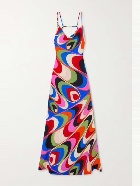 Printed stretch-jersey maxi dress