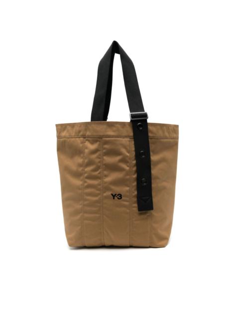 Y-3 logo-embroidered tote bag
