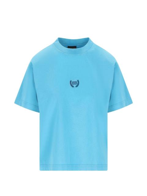 BALENCIAGA short-sleeve logo-embroidery T-shirt