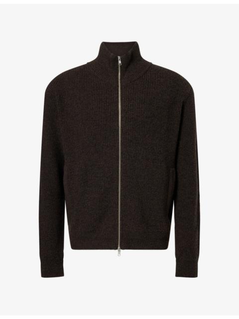 Song for the Mute Funnel-Neck Zip-Up Wool-Blend Cardigan