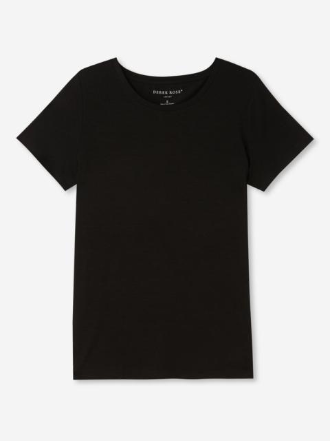 Derek Rose Women's T-Shirt Lara Micro Modal Stretch Black