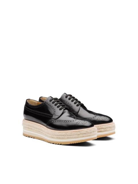 Prada Brushed Leather Derby Shoes