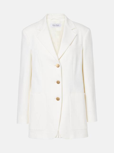 Max Mara Single-breasted cotton drill jacket