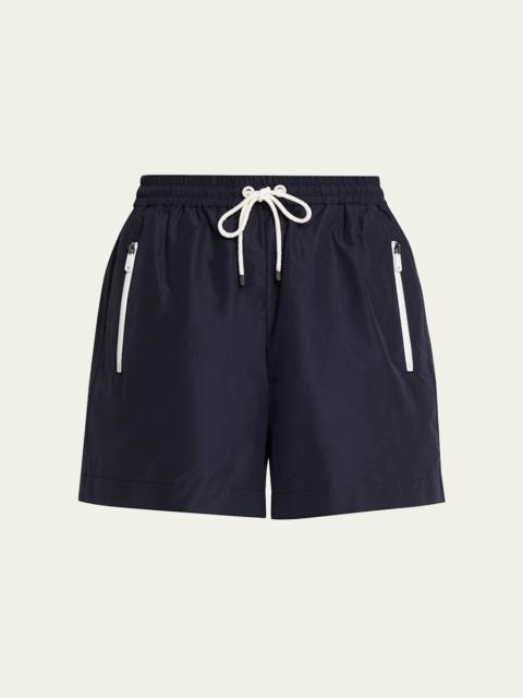Brunello Cucinelli Techno Cotton Pull-On Shorts