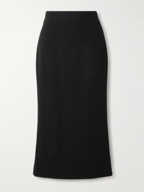 Dolce & Gabbana Textured-wool Midi Skirt