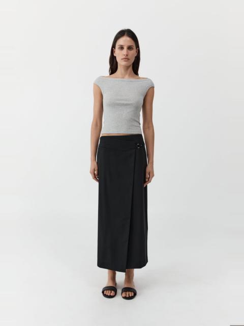 ST. AGNI Tailored Wrap Skirt - Black