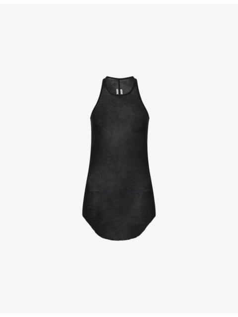 Rick Owens Basic Ribbed Silk-Blend Tank Top
